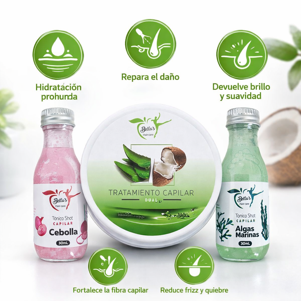 👉 Kit Hidratación Capilar Bellas® | Reparación Profunda para Cabellos Secos y Maltratados