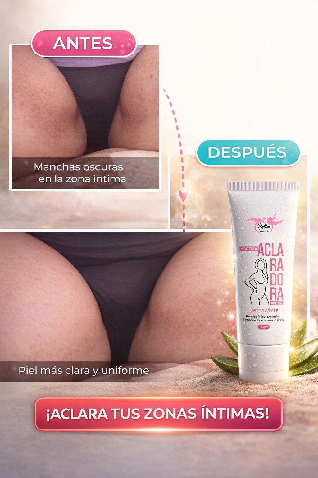 DUO PACK ACLARANTE INTIMO DE BELLAS